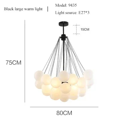 Candelabro de cristal con burbujas — encanto nórdico