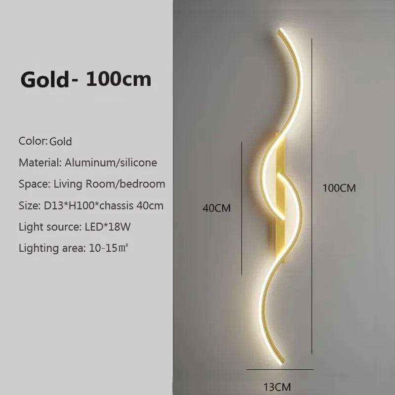 Lámpara de Pared LED Minimalista — Barra Larga Regulable