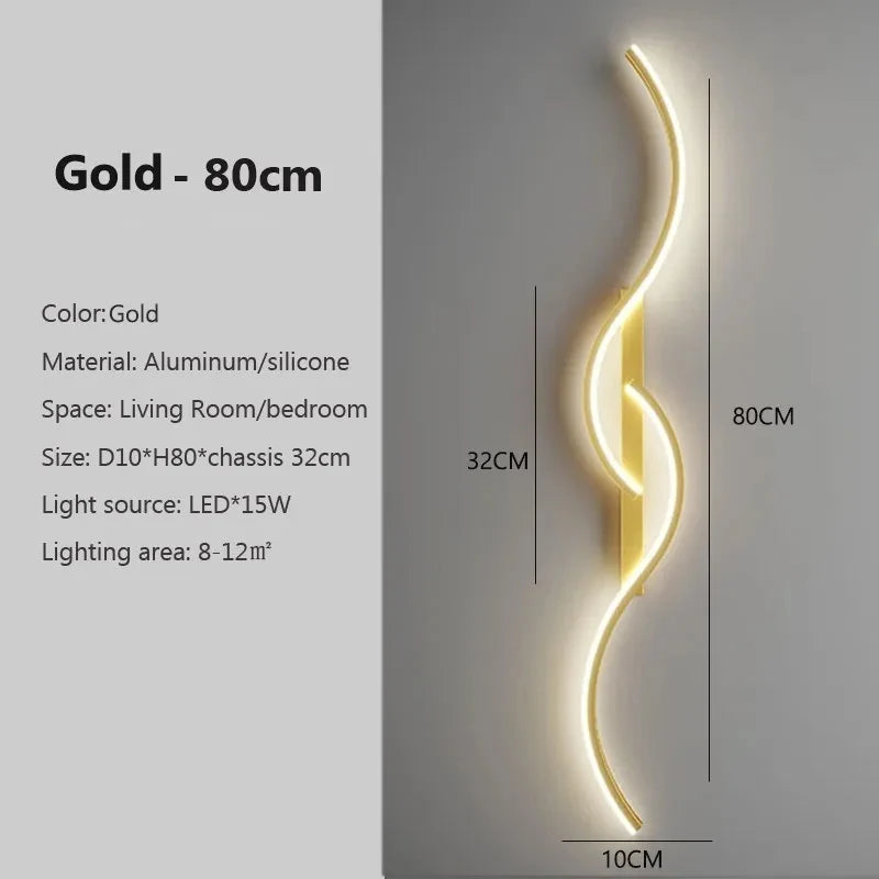 Lámpara de Pared LED Minimalista — Barra Larga Regulable