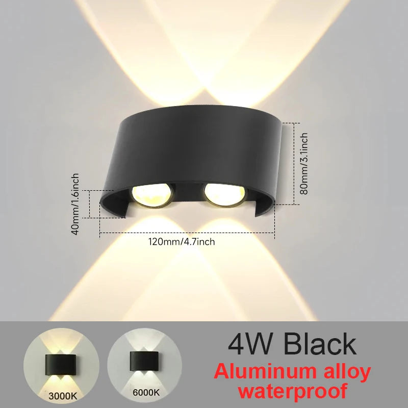 Aplique de Pared LED Moderno — Diseño Negro o Blanco