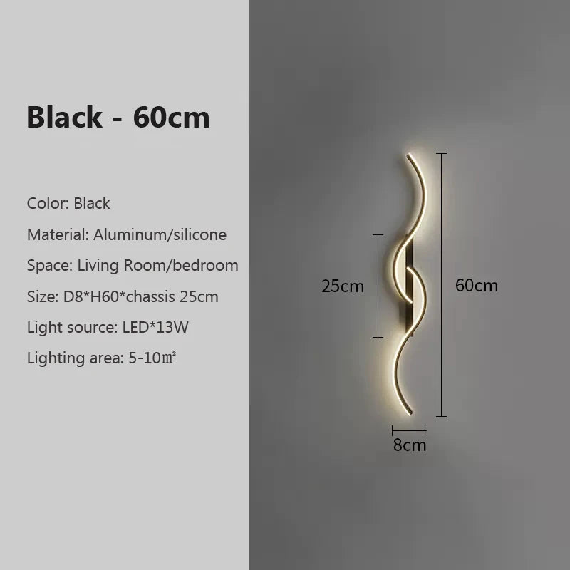 Lámpara de Pared LED Minimalista — Barra Larga Regulable