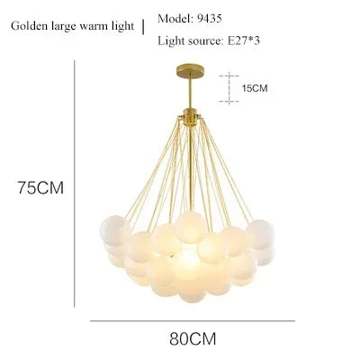 Candelabro de cristal con burbujas — encanto nórdico