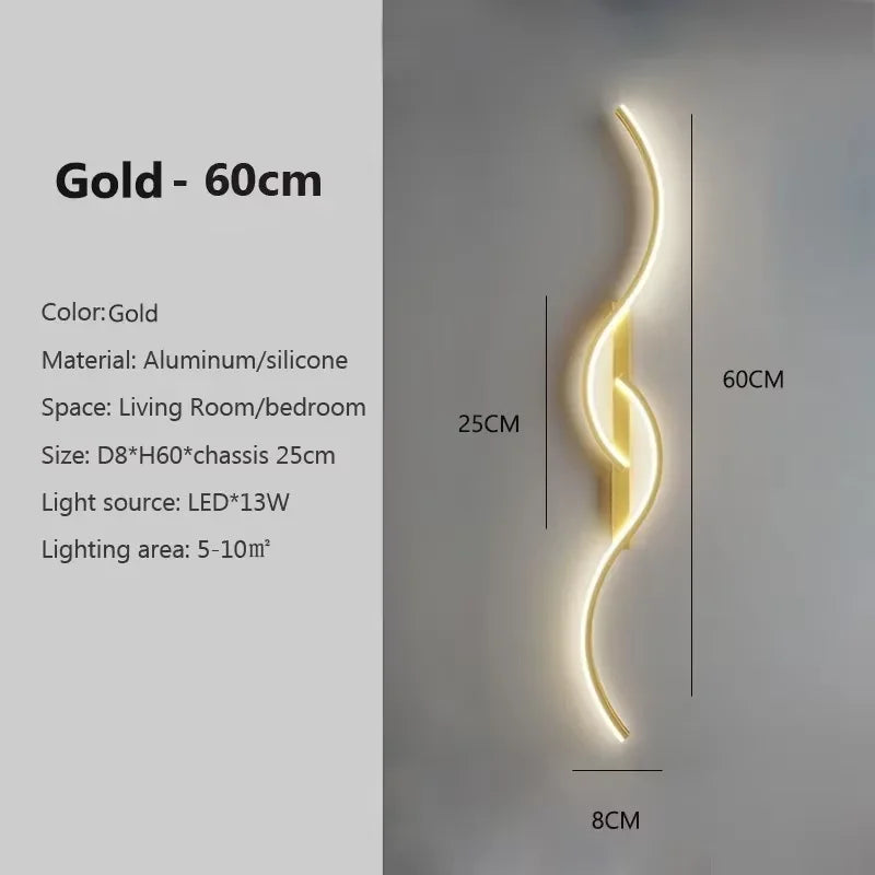 Lámpara de Pared LED Minimalista — Barra Larga Regulable