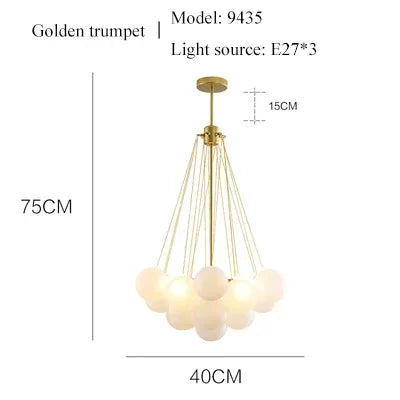 Candelabro de cristal con burbujas — encanto nórdico