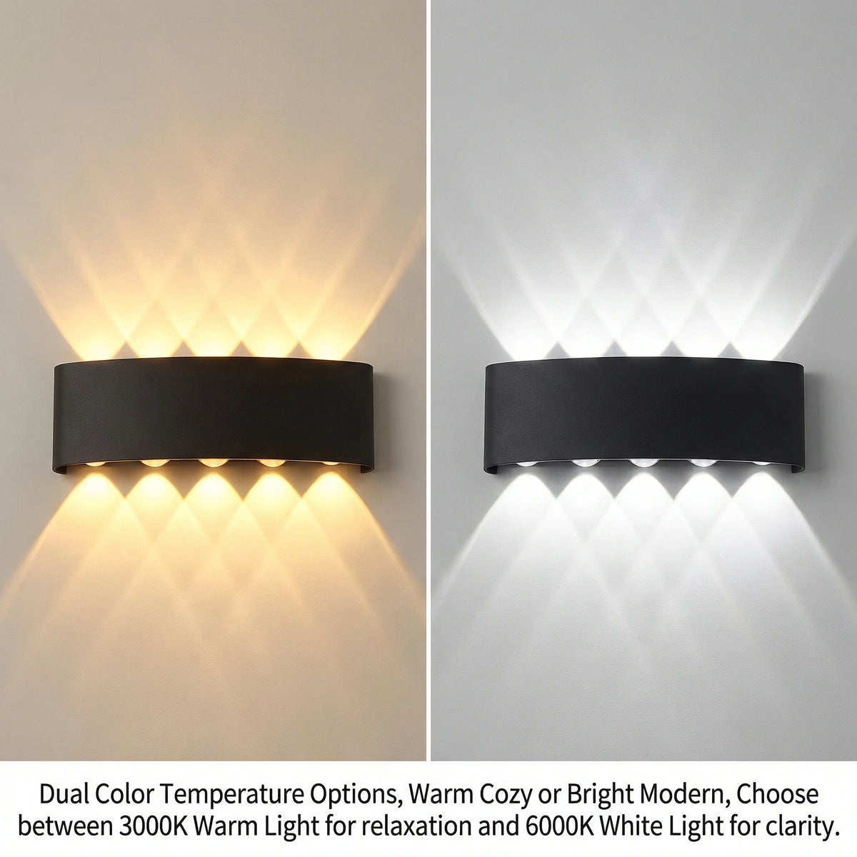 Aplique de Pared LED Moderno — Diseño Negro o Blanco