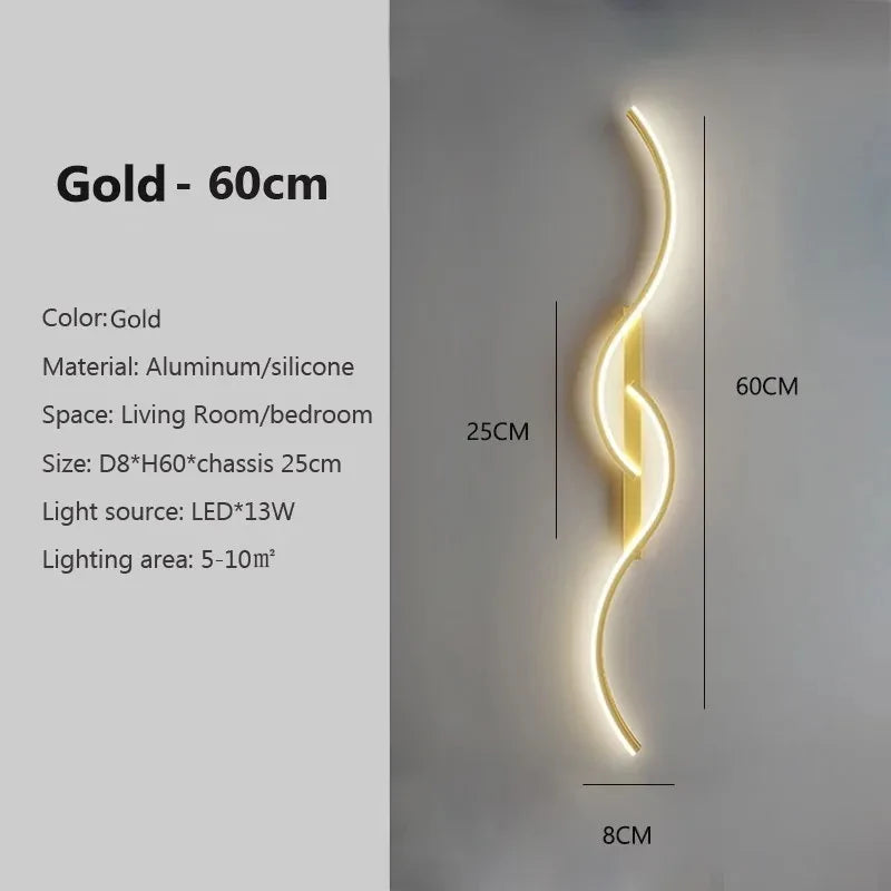 Lámpara de Pared LED Minimalista — Barra Larga Regulable
