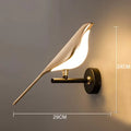Aplique de Pared LED Pájaro Dorado — Decoración Nórdica