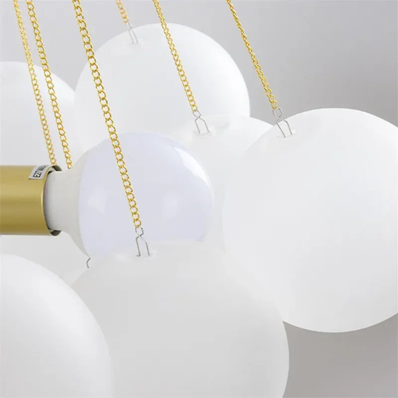 Candelabro de cristal con burbujas — encanto nórdico