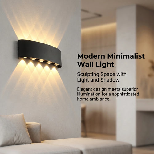 Aplique de Pared LED Moderno — Diseño Negro o Blanco