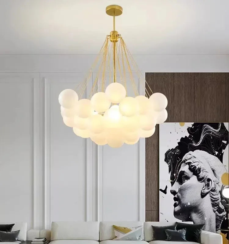 Candelabro de cristal con burbujas — encanto nórdico