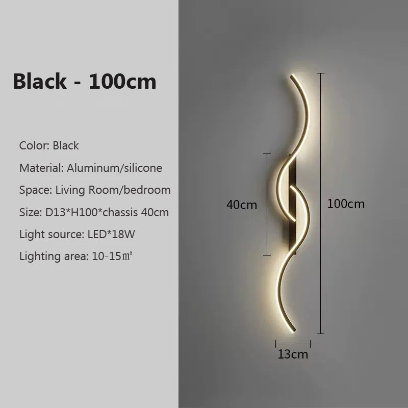 Lámpara de Pared LED Minimalista — Barra Larga Regulable