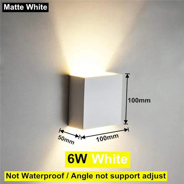 Lámpara de Pared LED Impermeable IP65 — Interior y Exterior Ajustable