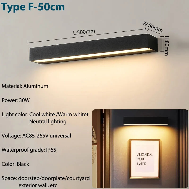 Aplique de Pared LED Exterior IP65 — Iluminación para Patio y Fachada