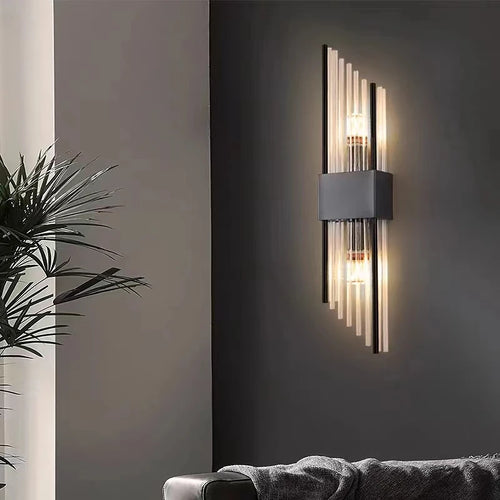 Aplique de Pared LED de Lujo — Cristal y Dorado