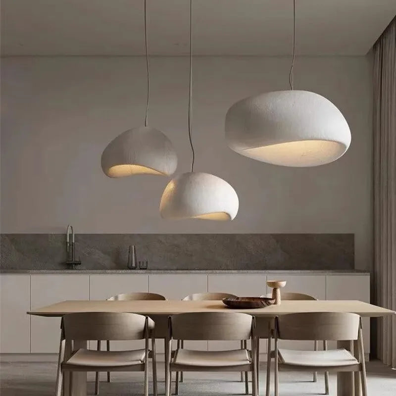 Lámpara colgante LED de diseño nórdico wabi-sabi