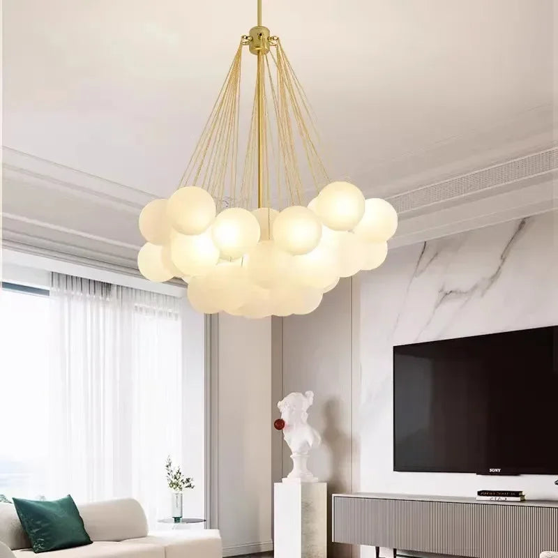 Candelabro de cristal con burbujas — encanto nórdico