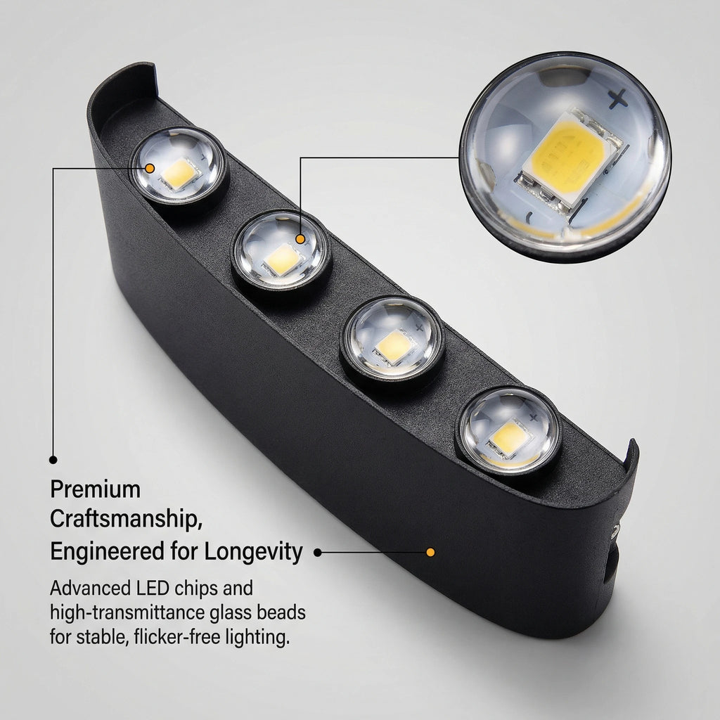 Aplique de Pared LED Moderno — Diseño Negro o Blanco