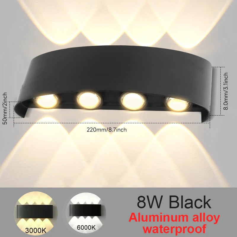 Aplique de Pared LED Moderno — Diseño Negro o Blanco
